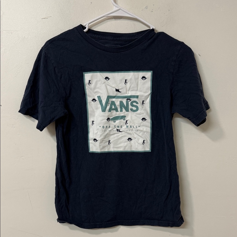 Vans Kids Navy Tee with Graphic Logo